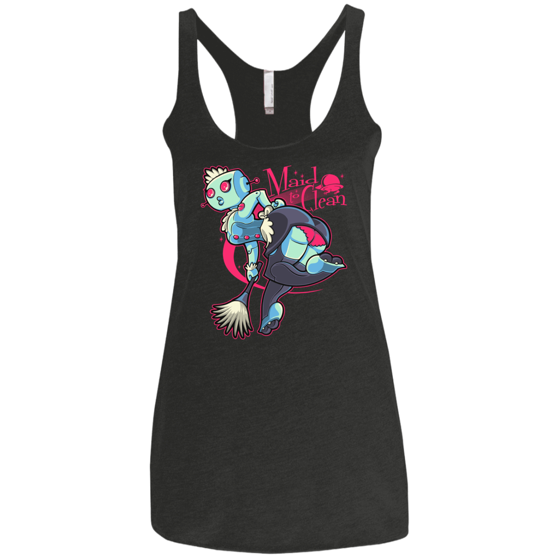 T-Shirts Vintage Black / X-Small Made To Clean Women's Triblend Racerback Tank