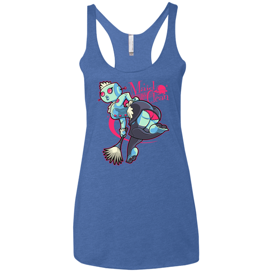 T-Shirts Vintage Royal / X-Small Made To Clean Women's Triblend Racerback Tank