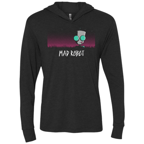 T-Shirts Vintage Black / X-Small MADROBOT Triblend Long Sleeve Hoodie Tee