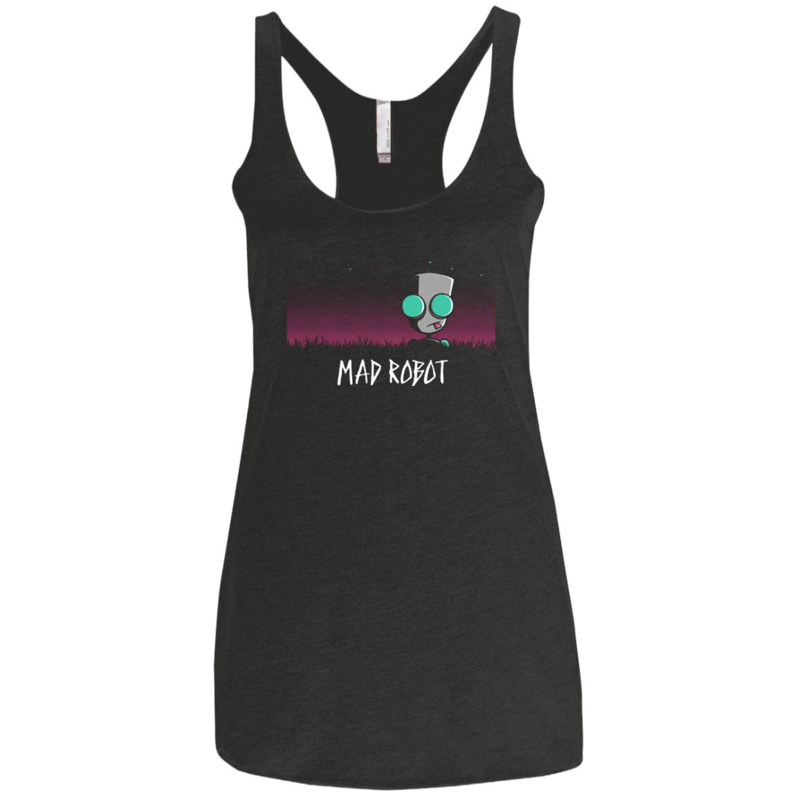 T-Shirts Vintage Black / X-Small MADROBOT Women's Triblend Racerback Tank