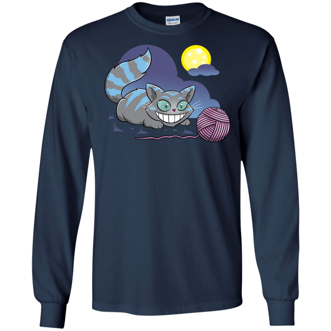 T-Shirts Navy / S Magic Cat Ball Men's Long Sleeve T-Shirt