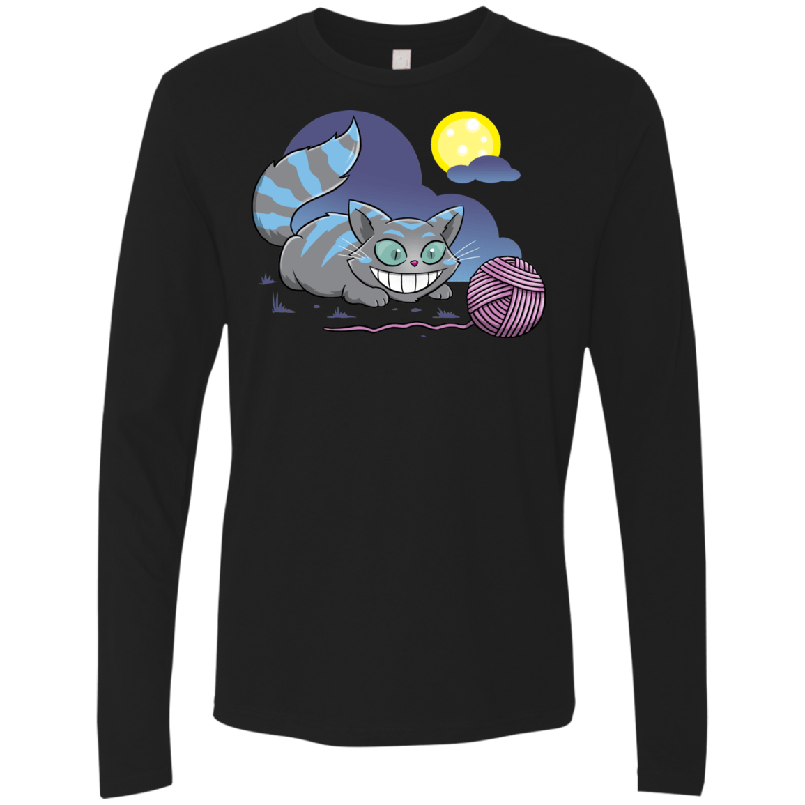 T-Shirts Black / S Magic Cat Ball Men's Premium Long Sleeve