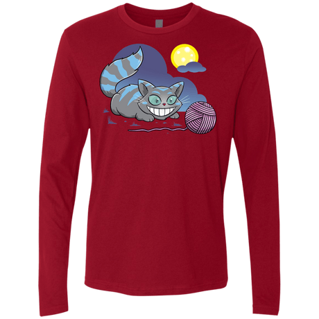 T-Shirts Cardinal / S Magic Cat Ball Men's Premium Long Sleeve