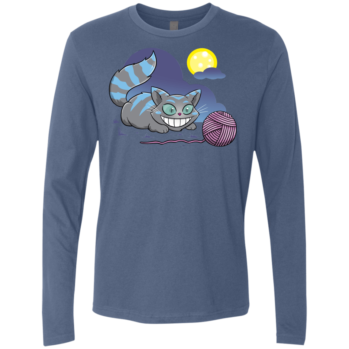 T-Shirts Indigo / S Magic Cat Ball Men's Premium Long Sleeve