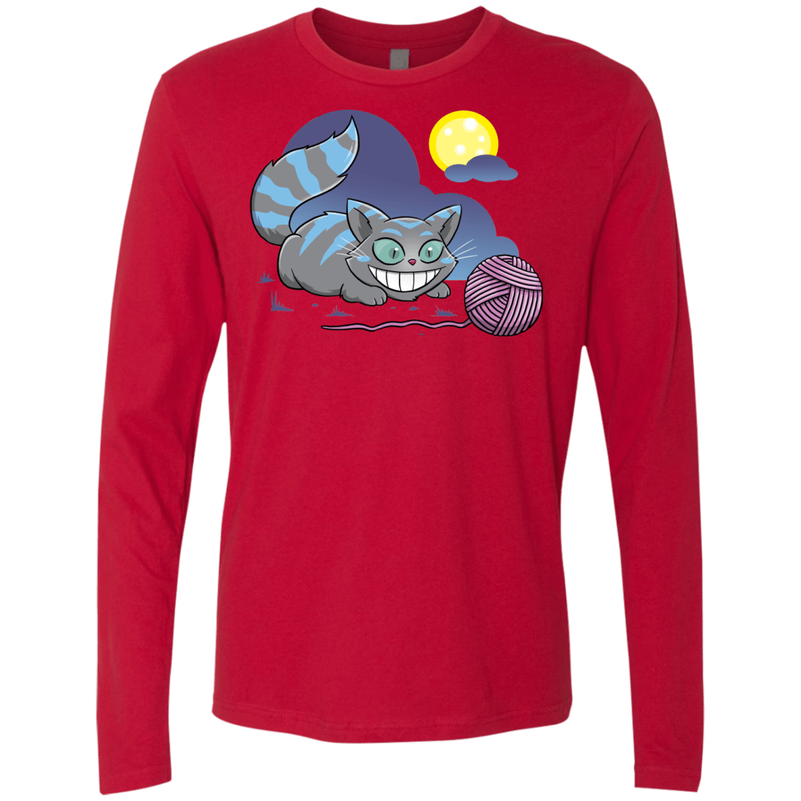 T-Shirts Red / S Magic Cat Ball Men's Premium Long Sleeve