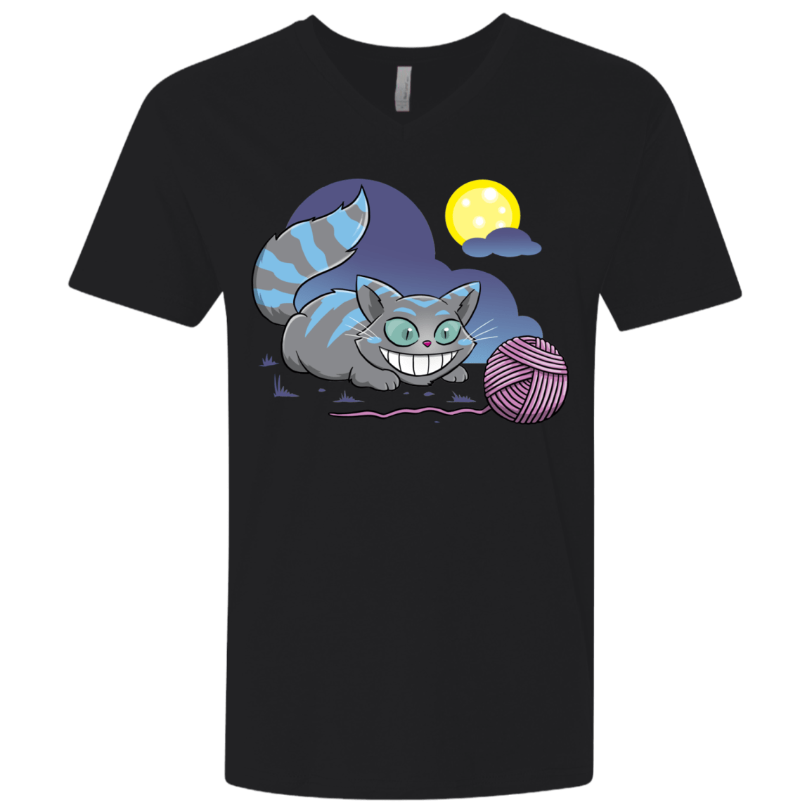 T-Shirts Black / X-Small Magic Cat Ball Men's Premium V-Neck