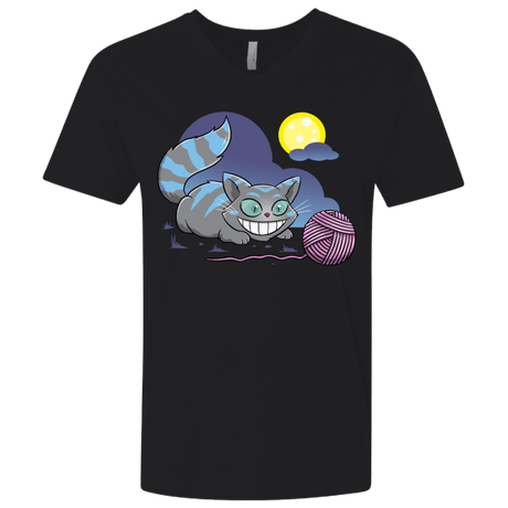 T-Shirts Black / X-Small Magic Cat Ball Men's Premium V-Neck