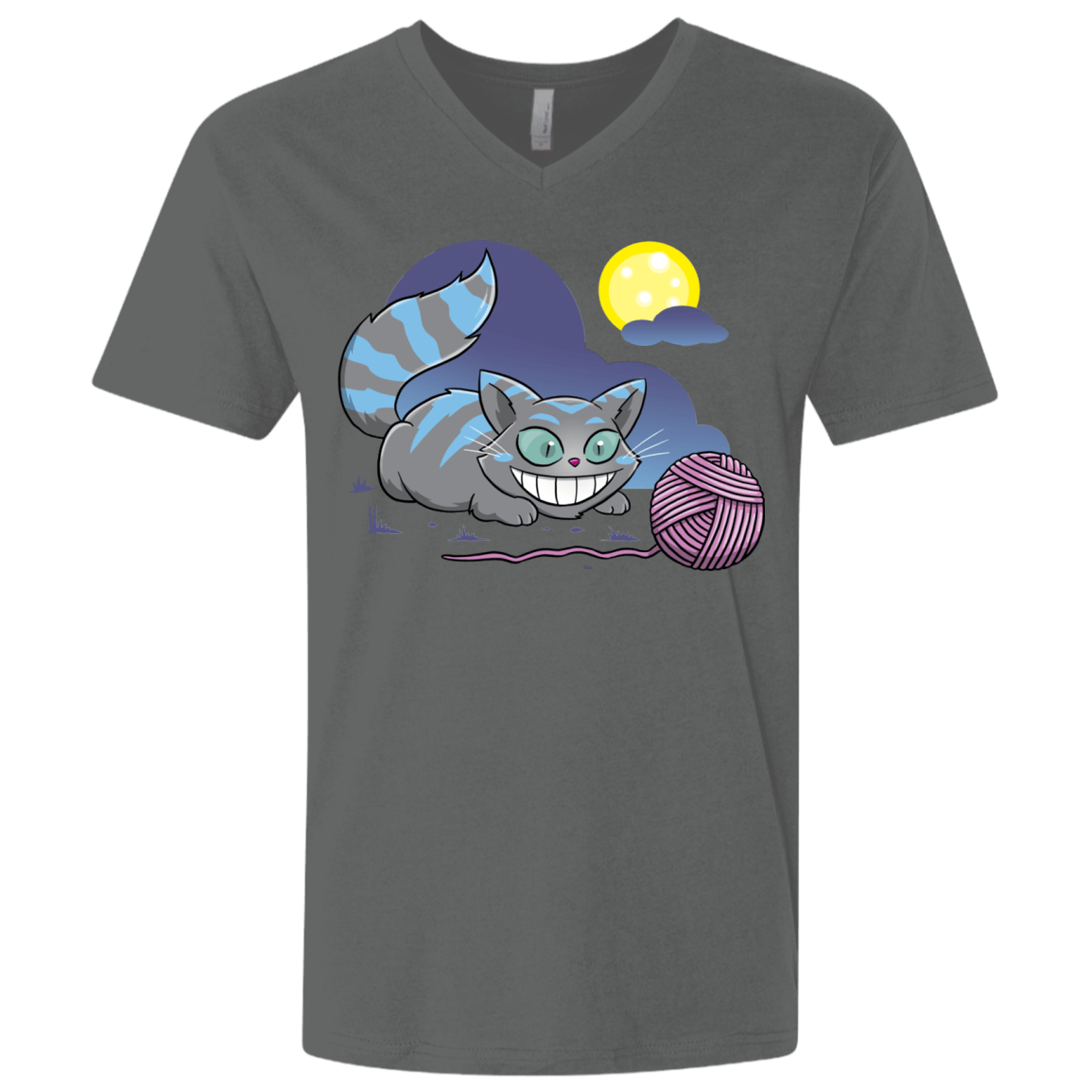 T-Shirts Heavy Metal / X-Small Magic Cat Ball Men's Premium V-Neck