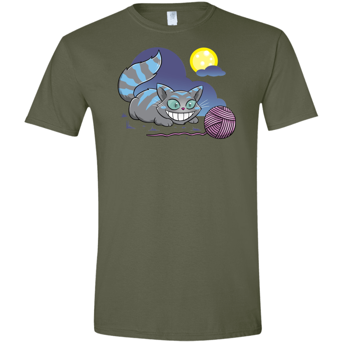 T-Shirts Military Green / S Magic Cat Ball Men's Semi-Fitted Softstyle