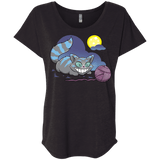 T-Shirts Vintage Black / X-Small Magic Cat Ball Triblend Dolman Sleeve