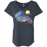 T-Shirts Vintage Navy / X-Small Magic Cat Ball Triblend Dolman Sleeve