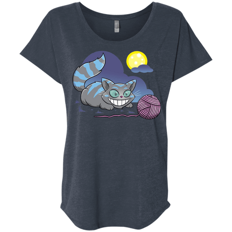 T-Shirts Vintage Navy / X-Small Magic Cat Ball Triblend Dolman Sleeve