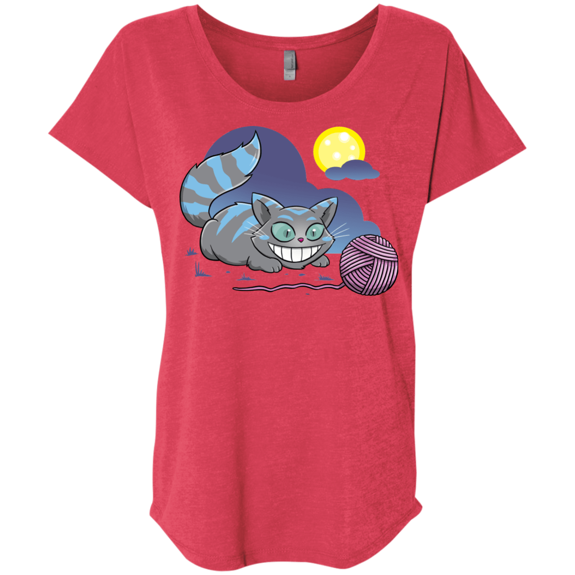 T-Shirts Vintage Red / X-Small Magic Cat Ball Triblend Dolman Sleeve