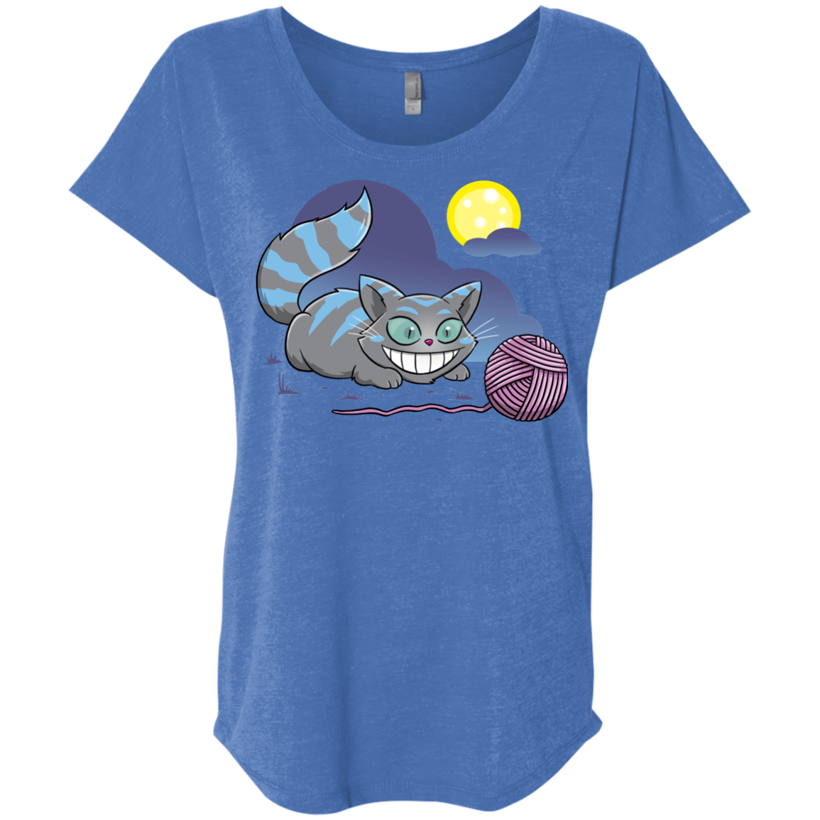 T-Shirts Vintage Royal / X-Small Magic Cat Ball Triblend Dolman Sleeve