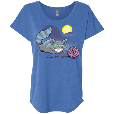 T-Shirts Vintage Royal / X-Small Magic Cat Ball Triblend Dolman Sleeve