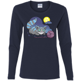 T-Shirts Navy / S Magic Cat Ball Women's Long Sleeve T-Shirt