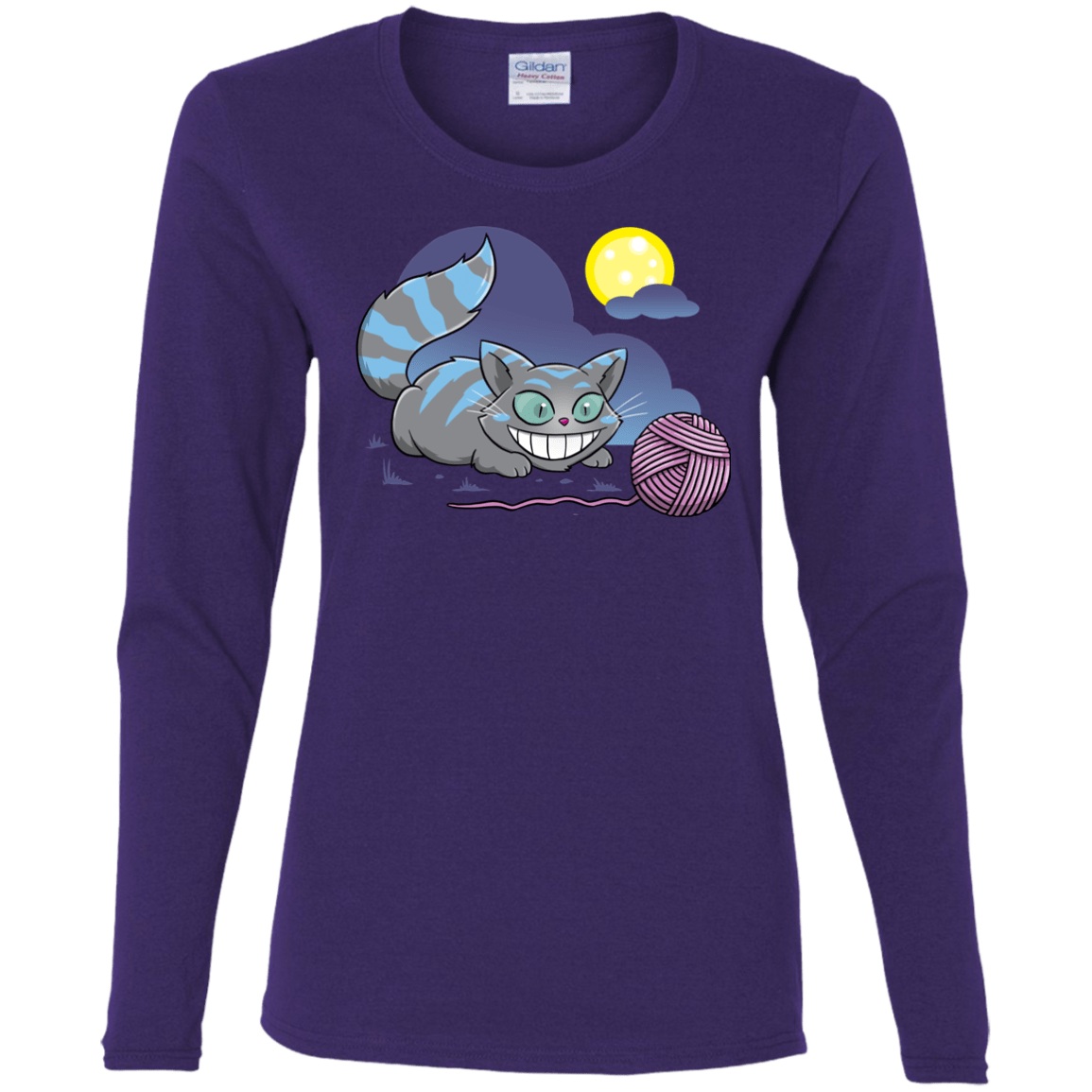 T-Shirts Purple / S Magic Cat Ball Women's Long Sleeve T-Shirt