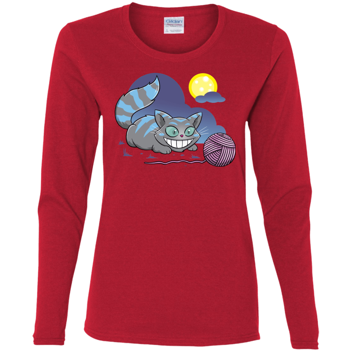 T-Shirts Red / S Magic Cat Ball Women's Long Sleeve T-Shirt