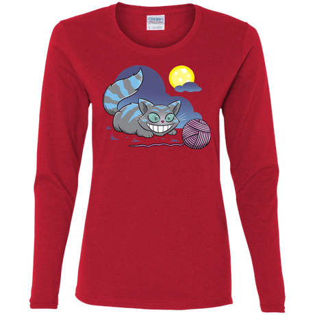 T-Shirts Red / S Magic Cat Ball Women's Long Sleeve T-Shirt