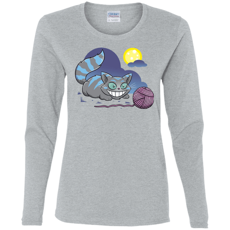 T-Shirts Sport Grey / S Magic Cat Ball Women's Long Sleeve T-Shirt