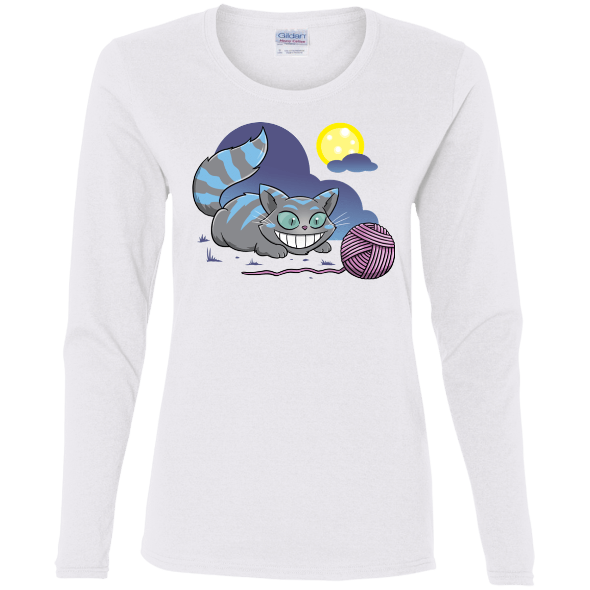T-Shirts White / S Magic Cat Ball Women's Long Sleeve T-Shirt