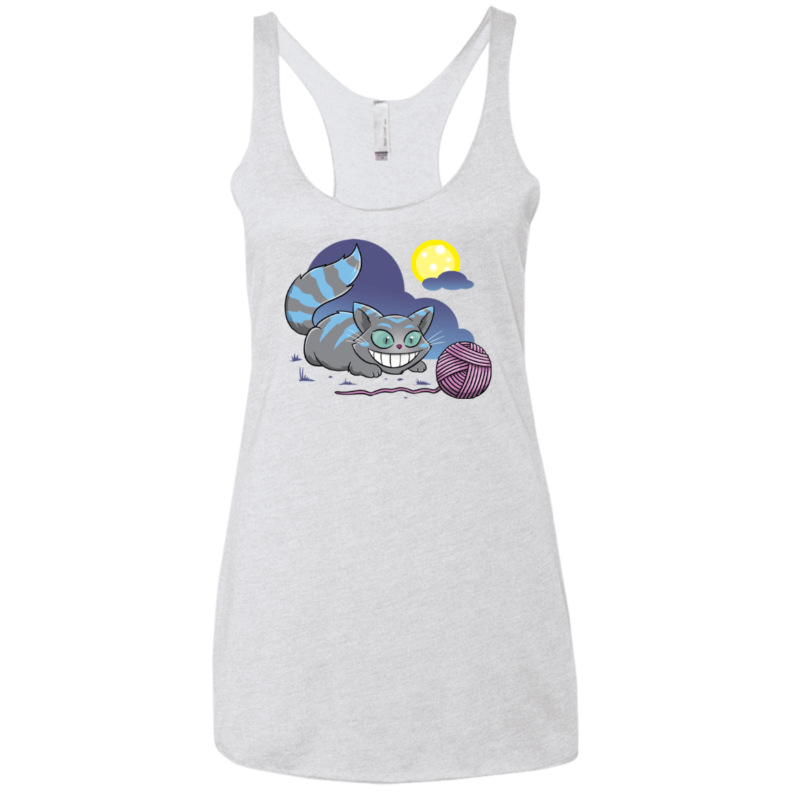 T-Shirts Heather White / X-Small Magic Cat Ball Women's Triblend Racerback Tank