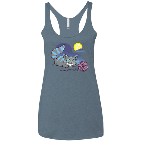 T-Shirts Indigo / X-Small Magic Cat Ball Women's Triblend Racerback Tank
