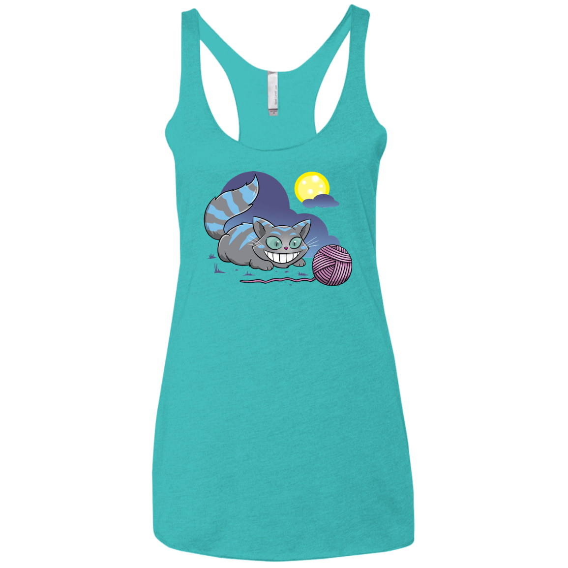 T-Shirts Tahiti Blue / X-Small Magic Cat Ball Women's Triblend Racerback Tank