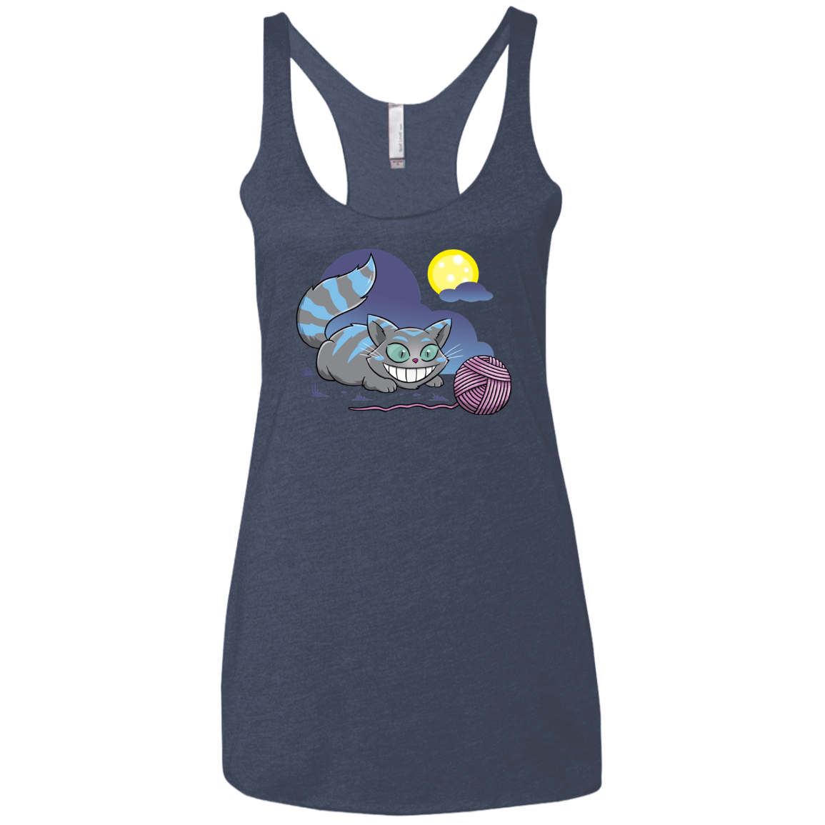 T-Shirts Vintage Navy / X-Small Magic Cat Ball Women's Triblend Racerback Tank