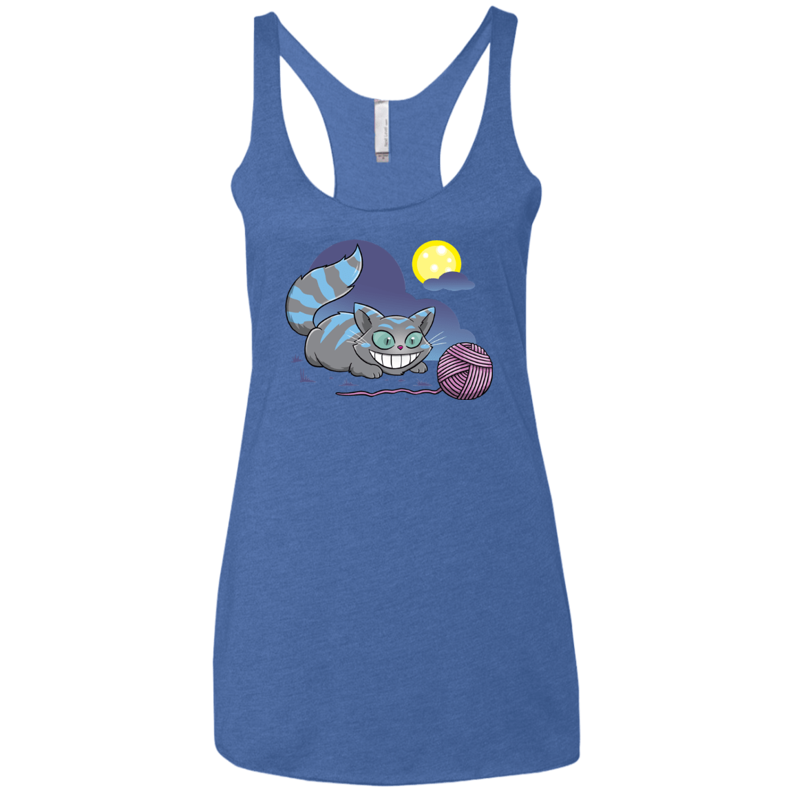 T-Shirts Vintage Royal / X-Small Magic Cat Ball Women's Triblend Racerback Tank