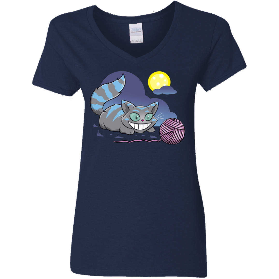 T-Shirts Navy / S Magic Cat Ball Women's V-Neck T-Shirt