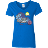 T-Shirts Royal / S Magic Cat Ball Women's V-Neck T-Shirt