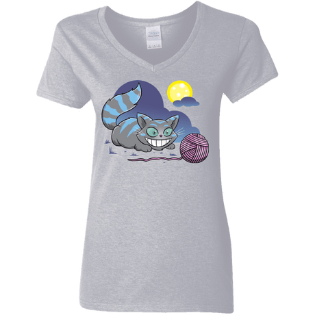 T-Shirts Sport Grey / S Magic Cat Ball Women's V-Neck T-Shirt