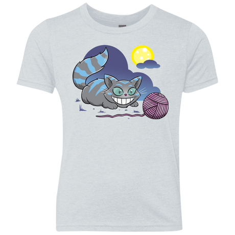 T-Shirts Heather White / YXS Magic Cat Ball Youth Triblend T-Shirt