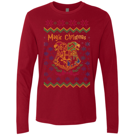 T-Shirts Cardinal / Small Magic Christmas Men's Premium Long Sleeve