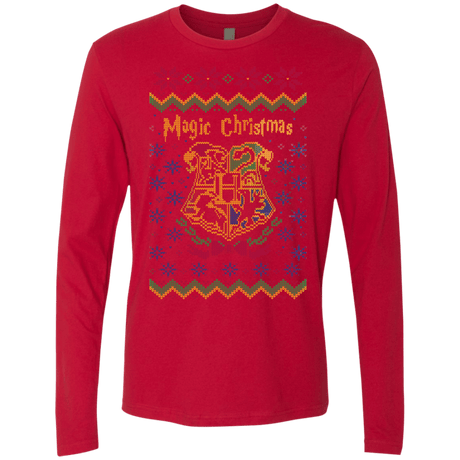 T-Shirts Red / Small Magic Christmas Men's Premium Long Sleeve
