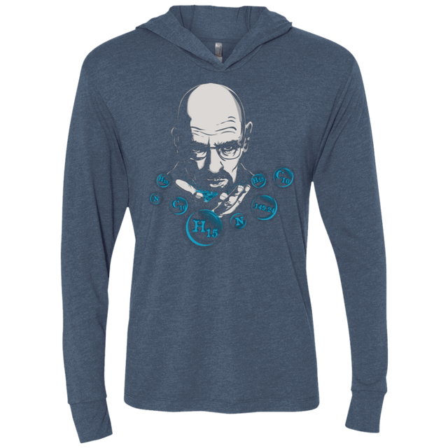 T-Shirts Indigo / X-Small Magic Crystal Triblend Long Sleeve Hoodie Tee