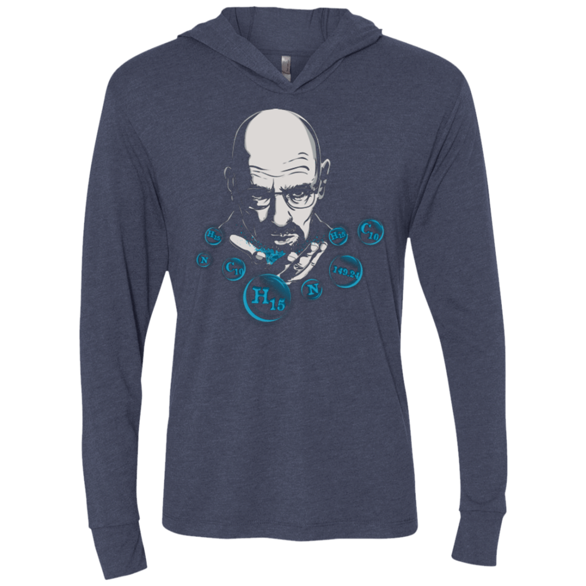 T-Shirts Vintage Navy / X-Small Magic Crystal Triblend Long Sleeve Hoodie Tee