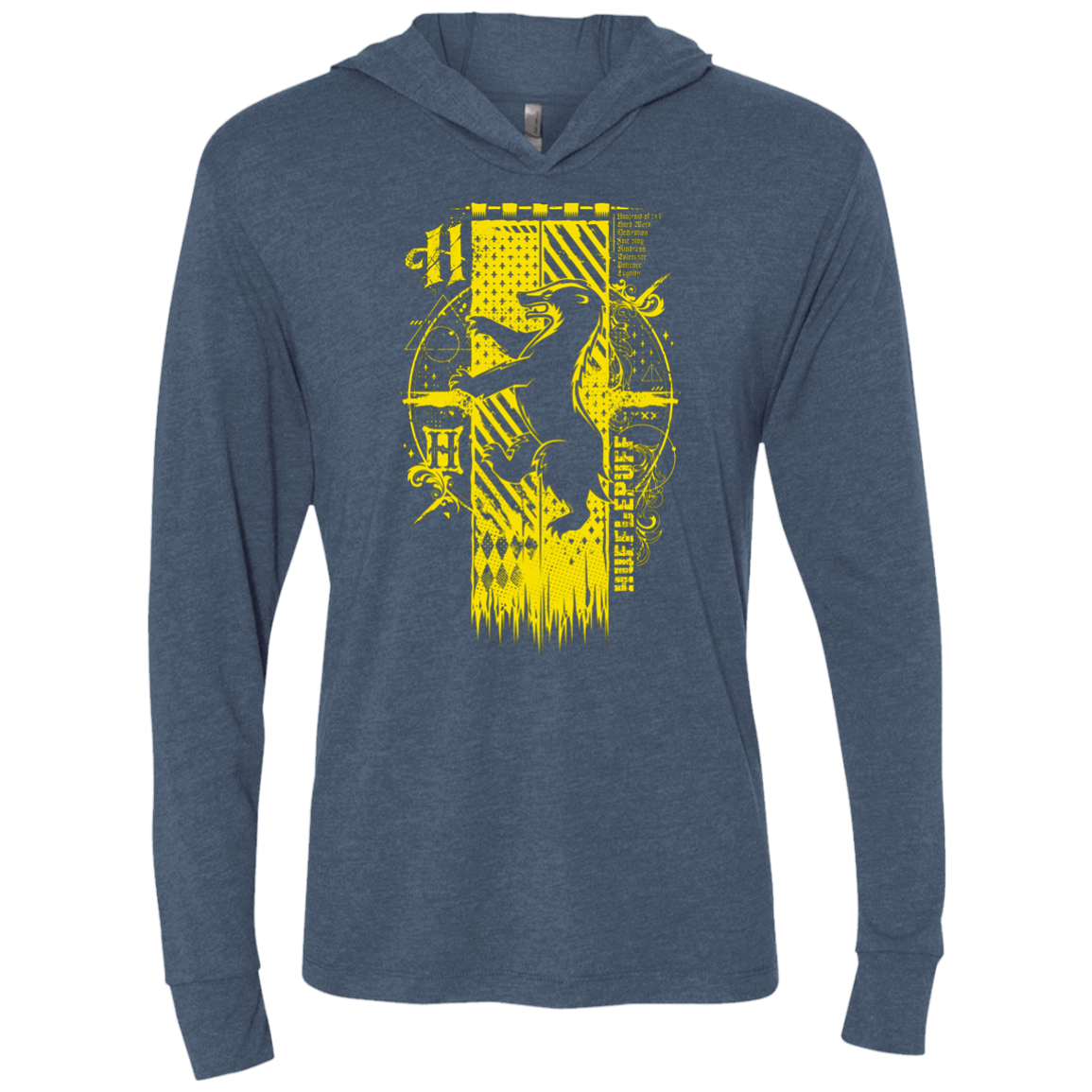 T-Shirts Indigo / X-Small Magic H House Triblend Long Sleeve Hoodie Tee