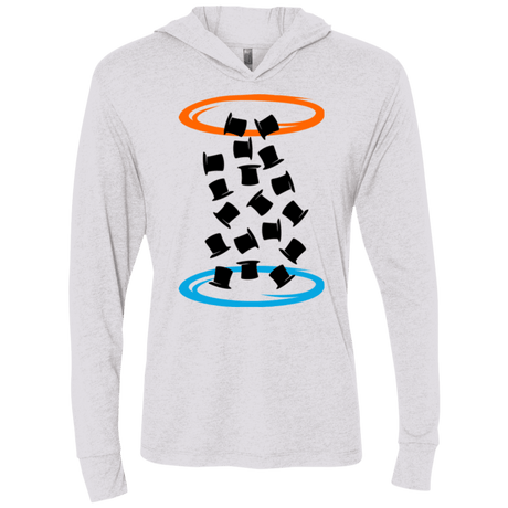 T-Shirts Heather White / X-Small Magic portal Triblend Long Sleeve Hoodie Tee