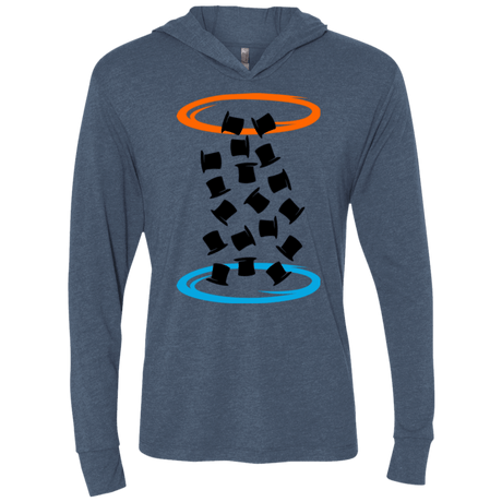 T-Shirts Indigo / X-Small Magic portal Triblend Long Sleeve Hoodie Tee
