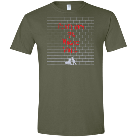 T-Shirts Military Green / S Magic Wall Men's Semi-Fitted Softstyle