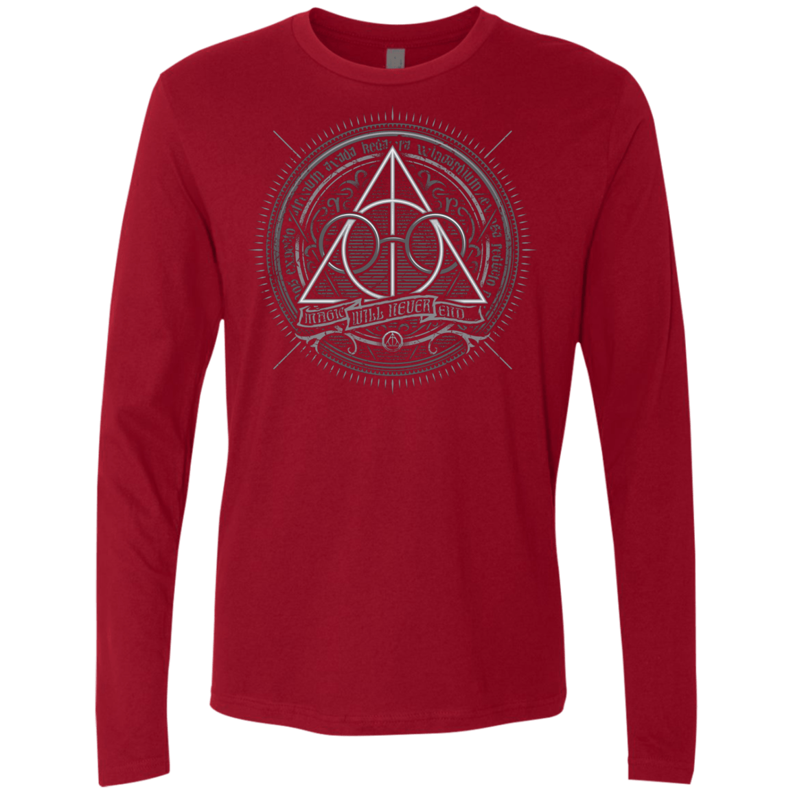 T-Shirts Cardinal / Small Magic Will Never End Men's Premium Long Sleeve