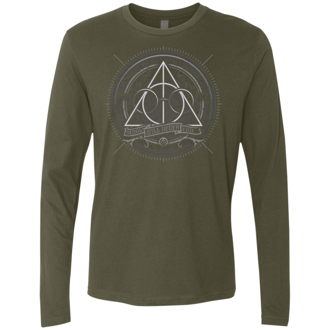 T-Shirts Military Green / Small Magic Will Never End Men's Premium Long Sleeve