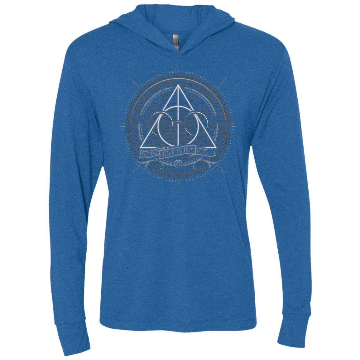 T-Shirts Vintage Royal / X-Small Magic Will Never End Triblend Long Sleeve Hoodie Tee