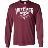 T-Shirts Maroon / S Magic Wolf Men's Long Sleeve T-Shirt