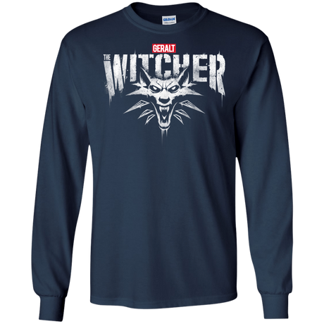 T-Shirts Navy / S Magic Wolf Men's Long Sleeve T-Shirt