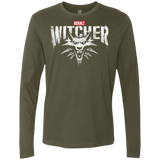 T-Shirts Military Green / S Magic Wolf Men's Premium Long Sleeve