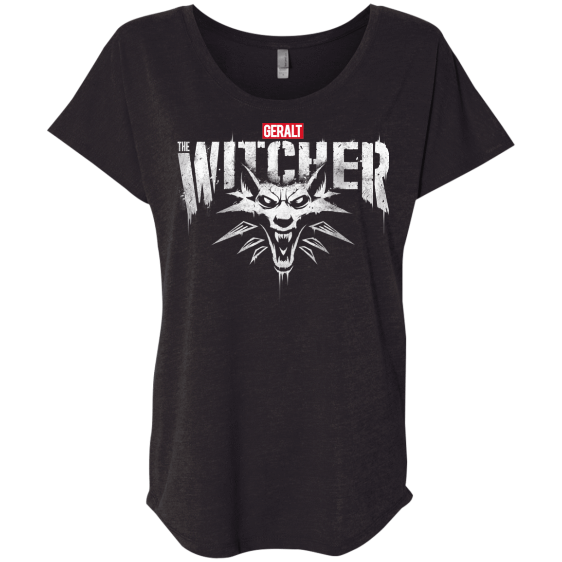 T-Shirts Vintage Black / X-Small Magic Wolf Triblend Dolman Sleeve