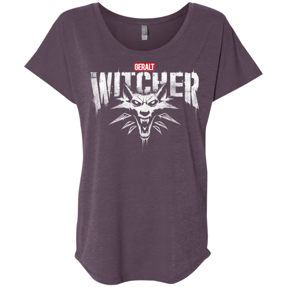 T-Shirts Vintage Purple / X-Small Magic Wolf Triblend Dolman Sleeve